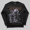 Harris Tweed x Dunk Low Denim Turquoise and Baroque Brown DopeSkill Long Sleeve T-Shirt All Earned Graphic Streetwear - Black