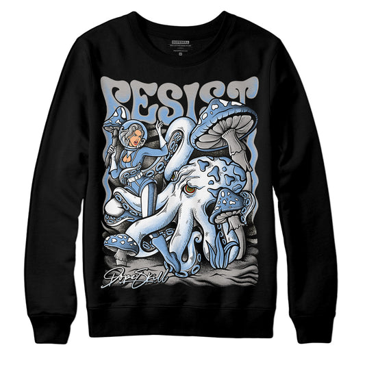 Jordan 5 Retro University Blue DopeSkill Sweatshirt Resist Graphic Streetwear - Black