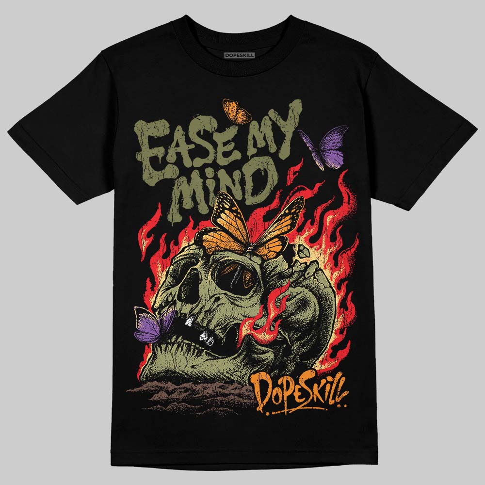 Olive Sneakers DopeSkill T-Shirt Ease My Mind Graphic Streetwear - Black