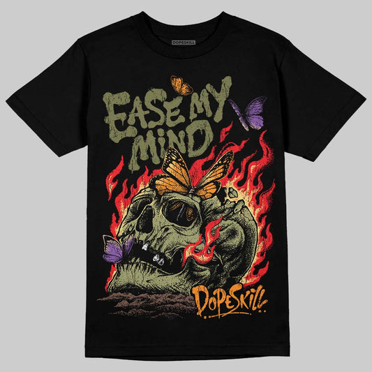 Olive Sneakers DopeSkill T-Shirt Ease My Mind Graphic Streetwear - Black