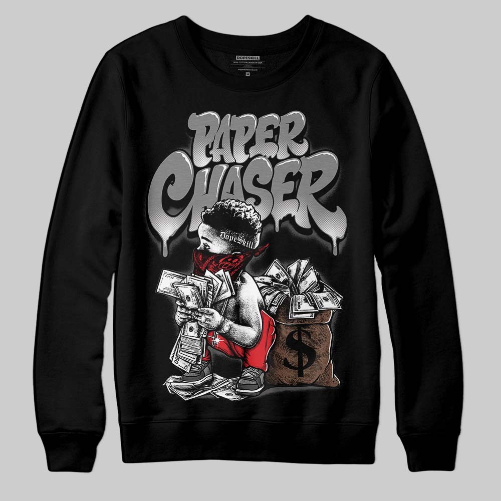 Jordan 10 Retro Shadow (2025) DopeSkill Sweatshirt Paper Chaser Boy Graphic Streetwear - Black