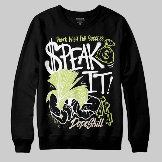 Jordan 5 “Luminous Green” DopeSkill Sweatshirt Speak It Graphic Streetwear - Black
