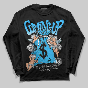 Jordan 2 Low "University Blue" DopeSkill Long Sleeve T-Shirt Money Bag Coming Up Graphic Streetwear - Black