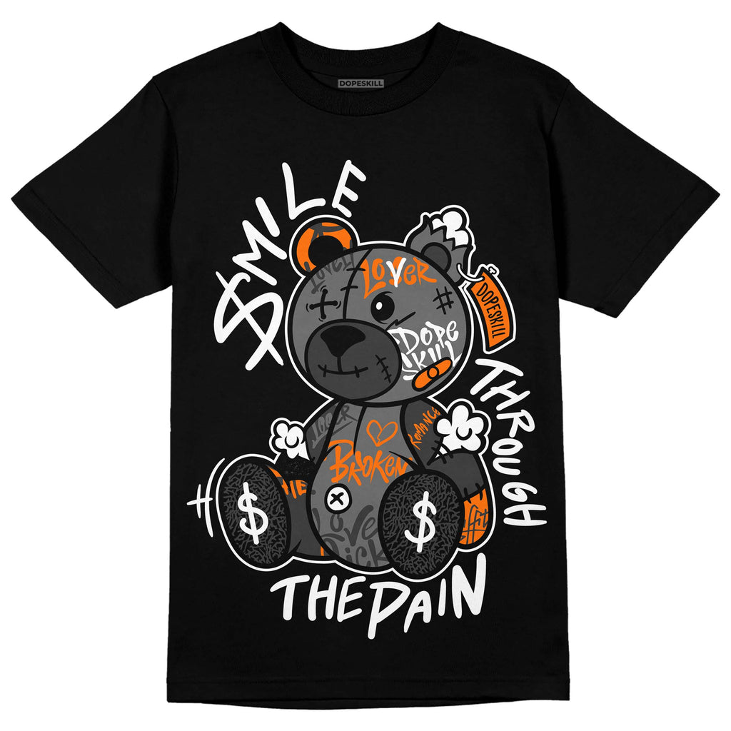 Jordan 3 Retro 'Fear Pack' DopeSkill T-Shirt Smile Through The Pain Graphic Streetwear - Black