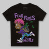 PURPLE Sneakers DopeSkill Toddler Kids T-shirt Fear Fuels The Hustle Graphic Streetwear - Black