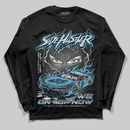 Jordan 11 Retro Legend Blue DopeSkill Long Sleeve T-Shirt Flexin' Graphic Streetwear - Black