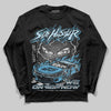 Jordan 11 Retro Legend Blue DopeSkill Long Sleeve T-Shirt Flexin' Graphic Streetwear - Black