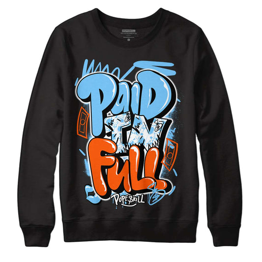 Dunk Low Futura University Blue DopeSkill Sweatshirt New Paid In Full Graphic Streetwear - Black