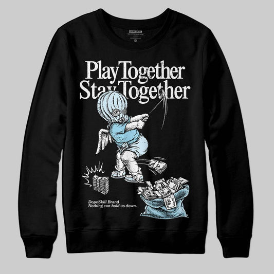 Vans Knu Stack Vintage Satin Dream Blue DopeSkill Sweatshirt Play together, Stay together Graphic Streetwear - Black