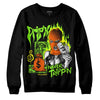 Neon Green Sneakers DopeSkill Sweatshirt Drip'n Never Tripp'n Graphic Streetwear - Black