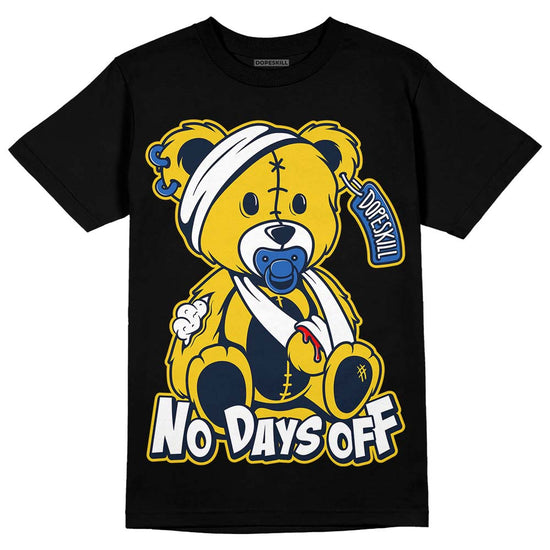 Dunk Low Vintage “Michigan” DopeSkill T-Shirt Hurt Bear Graphic Streetwear - Black