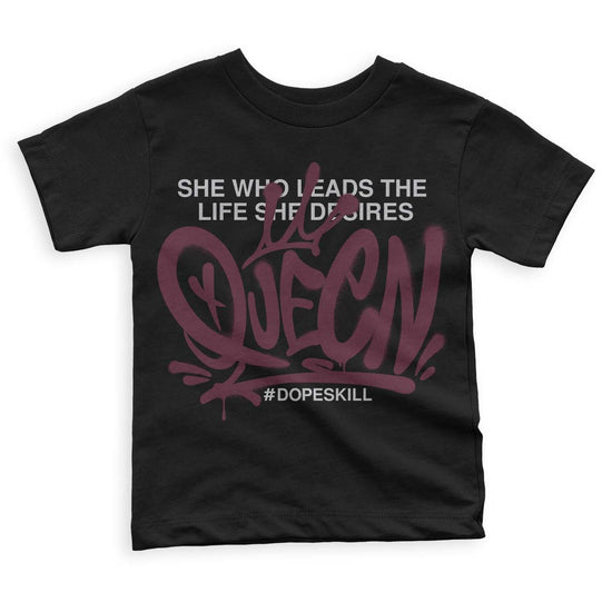 Jordan 5 Retro Burgundy (2023) DopeSkill Toddler Kids T-shirt Queen Graphic Streetwear - Black