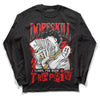 Jordan 4 Retro Red Cement DopeSkill Long Sleeve T-Shirt Sorry I've Been Trappin Graphic Streetwear - Black