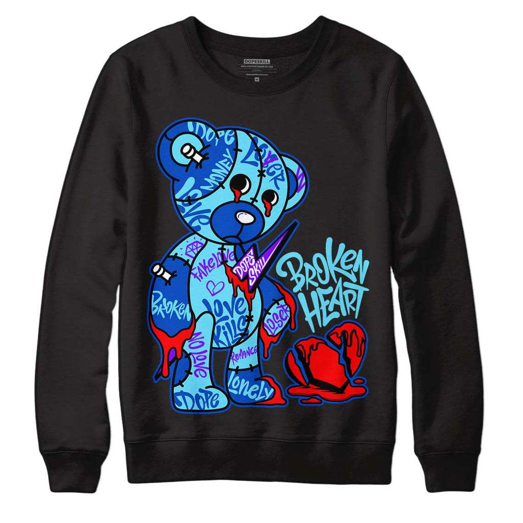Dunk Low Argon DopeSkill Sweatshirt Broken Heart Graphic Streetwear - Black