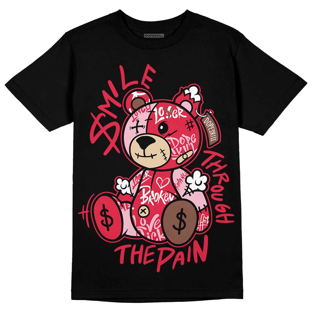 Dunk Low PRM Bacon DopeSkill T-Shirt Smile Through The Pain Graphic Streetwear - Black