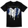 Jordan 13 Retro French Blue DopeSkill T-Shirt Slime Drip Heart Graphic Streetwear - Black