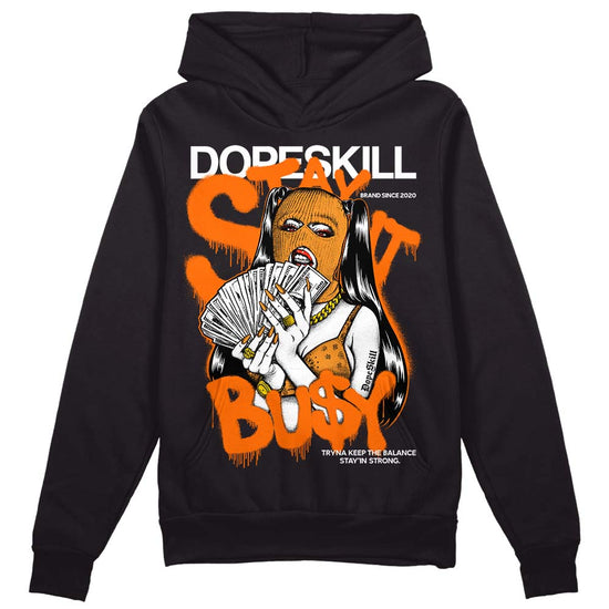 Orange, Black & White Sneakers DopeSkill Hoodie Sweatshirt Stay It Busy Graphic Streetwear - Black