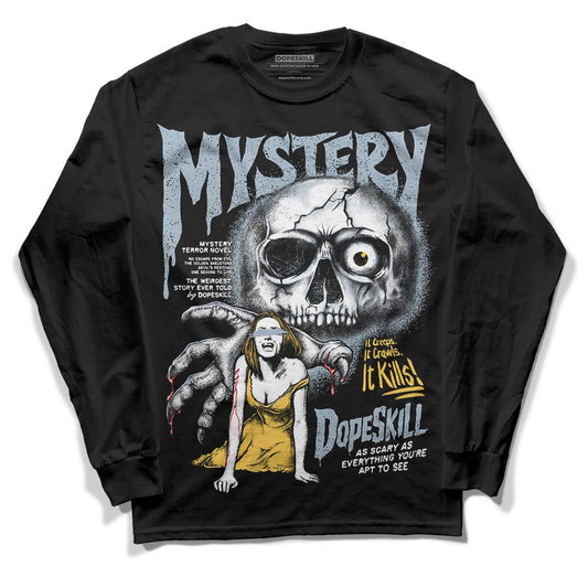 Jordan 13 “Blue Grey” DopeSkill Long Sleeve T-Shirt Mystery Ghostly Grasp  Graphic Streetwear - Black