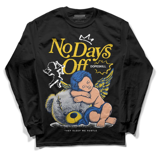 Dunk Low Vintage “Michigan” DopeSkill Long Sleeve T-Shirt New No Days Off Graphic Streetwear - Black