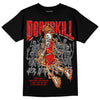 Jordan 3 Retro Fire Red DopeSkill T-Shirt Thunder Dunk Graphic Streetwear - Black