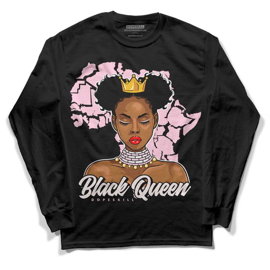 Dunk Low LX Pink Foam DopeSkill Long Sleeve T-Shirt Black Queen Graphic Streetwear - Black