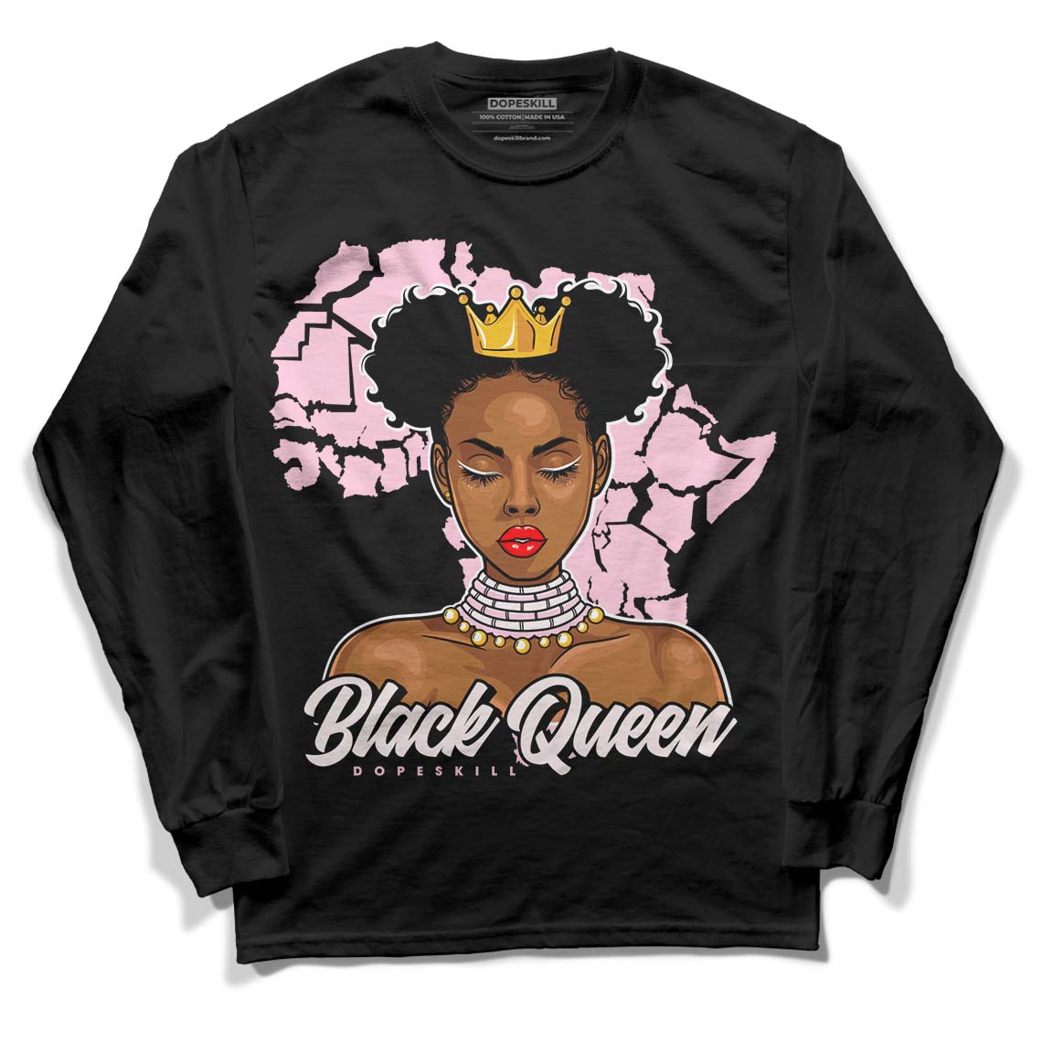 Dunk Low Pink Foam DopeSkill Long Sleeve T-Shirt Black Queen Graphic ...