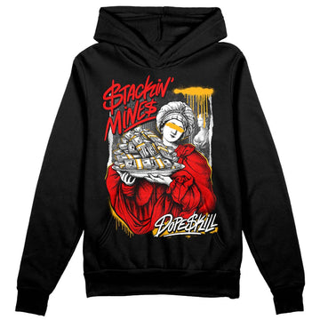 Red Sneakers DopeSkill Hoodie Sweatshirt Stackin Mines Graphic Streetwear - Black