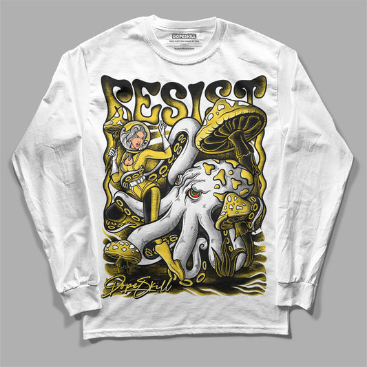 Jordan 4 Tour Yellow Thunder DopeSkill Long Sleeve T-Shirt Resist Graphic Streetwear - White