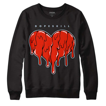 Jordan 6 Retro Toro Bravo DopeSkill Sweatshirt Slime Drip Heart Graphic Streetwear - Black