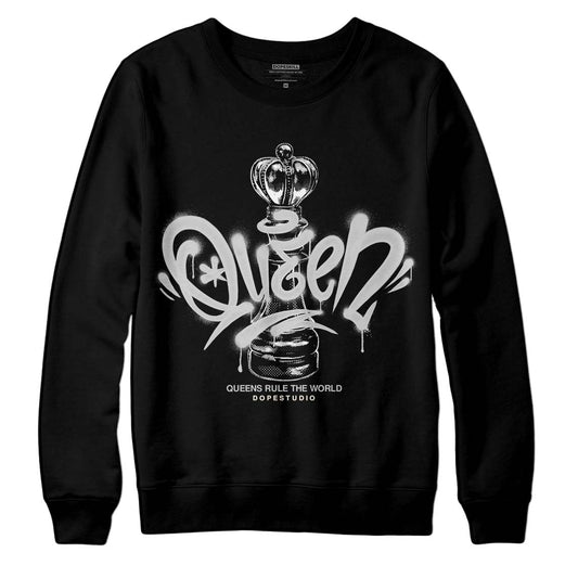 Jordan 3 “Off Noir” DopeSkill Sweatshirt Queen Chess Graphic Streetwear - Black