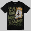 Olive Sneakers DopeSkill T-Shirt Real Ones Move In Silence Graphic Streetwear - Black