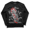 Jordan Spizike Low Bred DopeSkill Long Sleeve T-Shirt True Love Will Kill You Graphic Streetwear - Black 