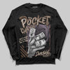 A Ma Maniére x Air Jordan 4 “Dark Mocha” DopeSkill Long Sleeve T-Shirt Pocket Change Graphic Streetwear - Black
