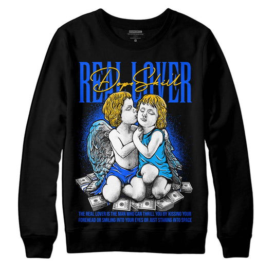 Royal Blue Sneakers DopeSkill Sweatshirt Real Lover Graphic Streetwear - Black