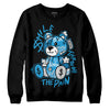 Jordan 4 Retro Military Blue DopeSkill Sweatshirt Smile Through The Pain Graphic Streetwear - Black