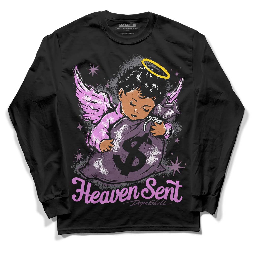 Jordan 2 “Mauve/Off-Noir” DopeSkill Long Sleeve T-Shirt Heaven Sent Graphic Streetwear - Black