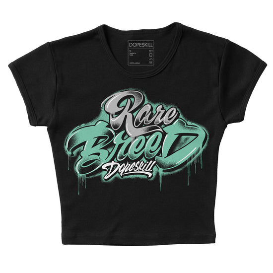 Jordan 3 "Green Glow" DopeSkill Women's Crop Top Rare Breed Type Graphic Streetwear - Black