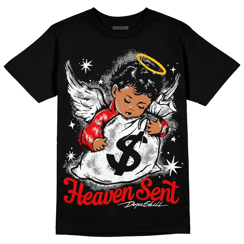 Jordan 1 High OG “Black/White” DopeSkill T-Shirt Heaven Sent Graphic Streetwear - Black