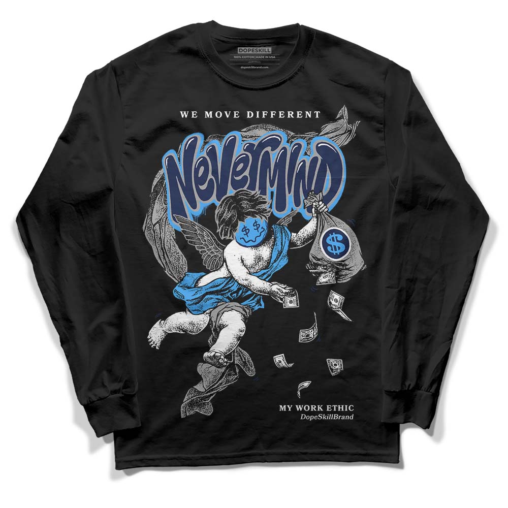 Jordan Spiz’ike Low “White/Obsidian” DopeSkill Long Sleeve T-Shirt Nevermind Graphic Streetwear - black