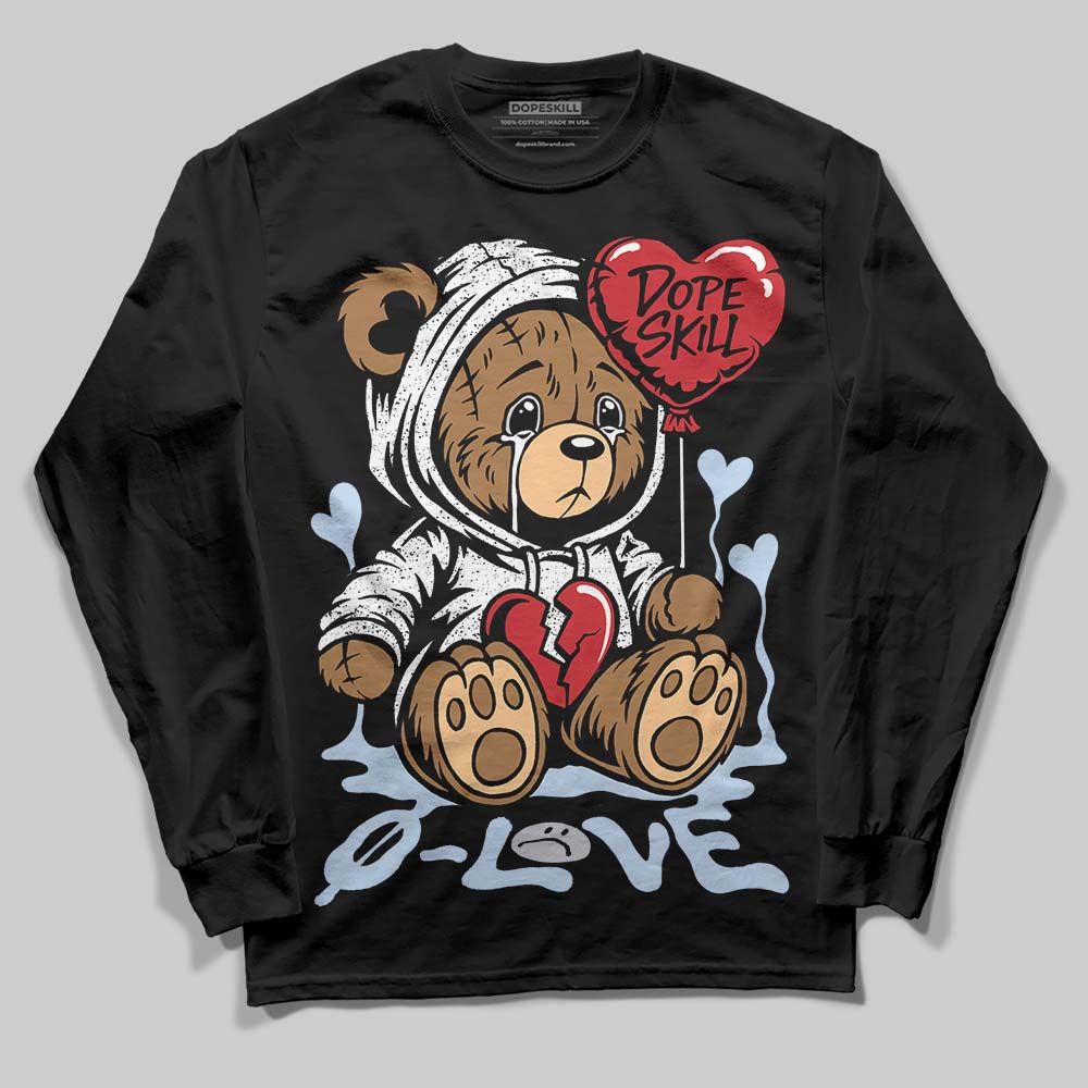 Jordan 5 Retro OG Black Metallic Reimagined DopeSkill Long Sleeve T-Shirt Broken Bear Graphic Streetwear - Black