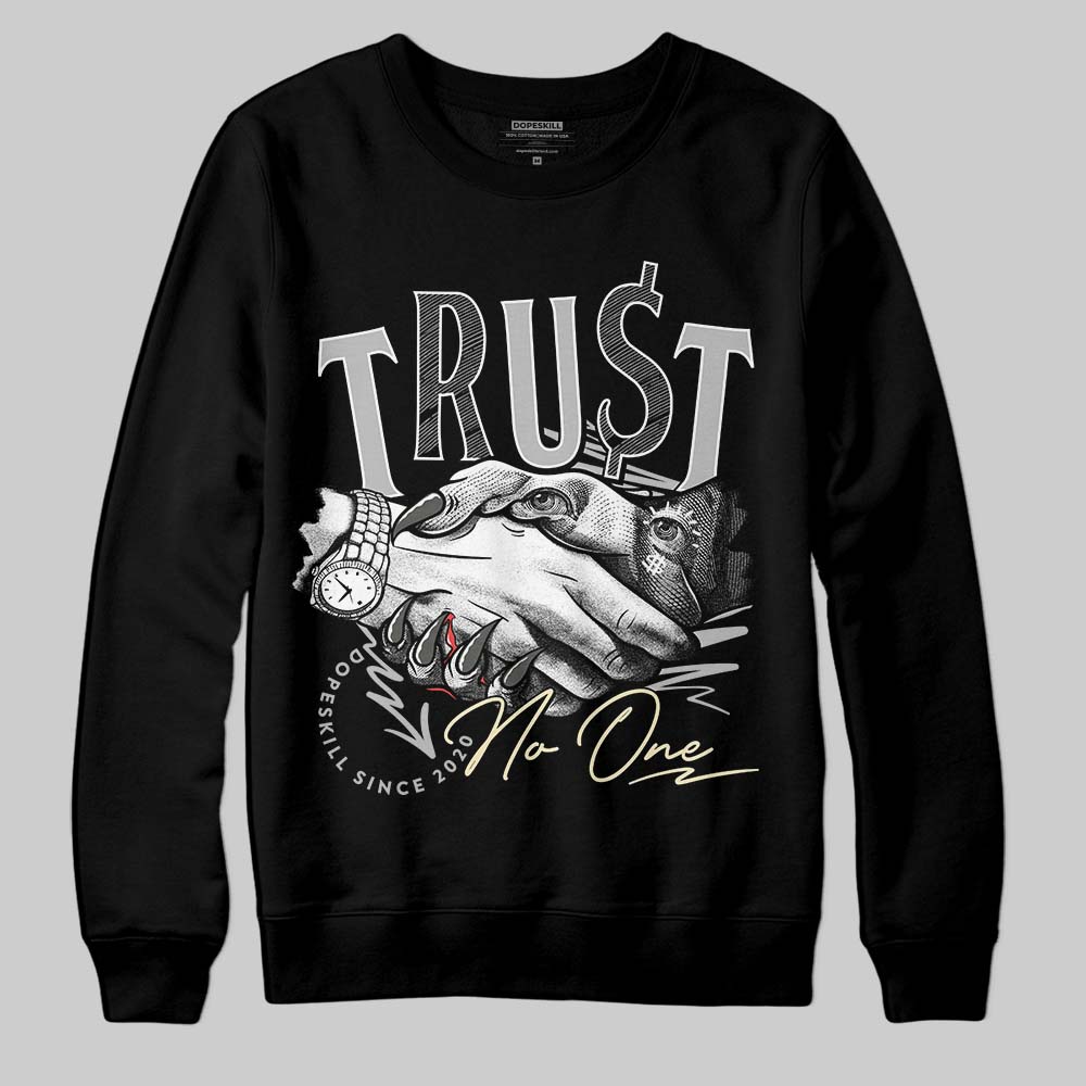 Jordan 4 Retro SE Craft Photon Dust DopeSkill Sweatshirt Trust No One Graphic Streetwear - Black