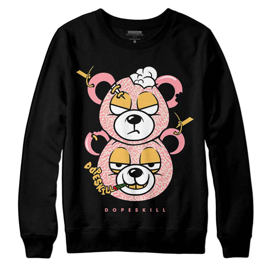 Jordan 3 GS “Red Stardust” DopeSkill Sweatshirt New Double Bear Graphic Streetwear - Black