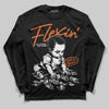 Orange, Black and White Sneakers DopeSkill Long Sleeve T-Shirt Flexin' Graphic Streetwear - Black