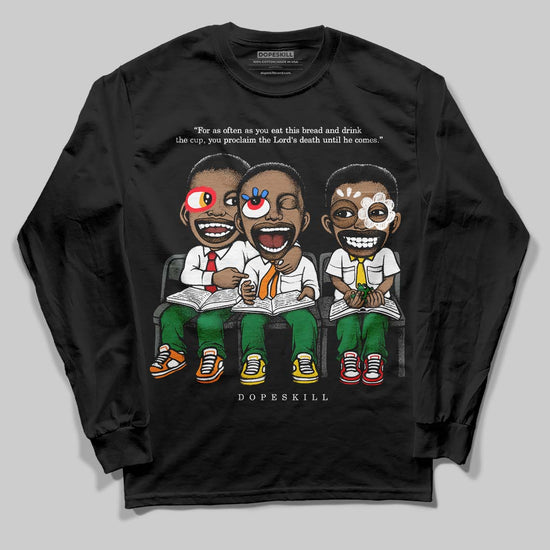 Jordan 5 “Lucky Green” DopeSkill Long Sleeve T-Shirt First Sunday Graphic Streetwear - Black