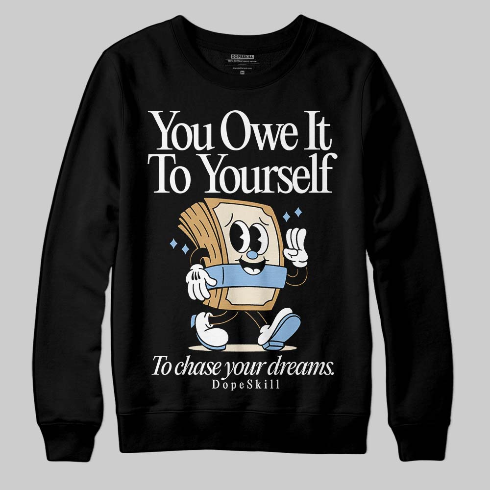 Nike Air Diamond Turf Must Be the Money DopeSkill Sweatshirt Owe It To Yourself Graphic Streetwear - Black
