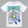 Jordan 5 Aqua DopeSkill T-Shirt Thunder Dunk Graphic Streetwear - White 