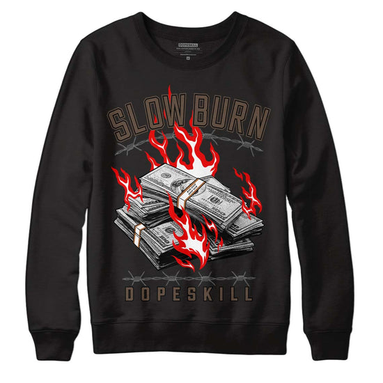 Jordan 1 Retro High OG Palomino DopeSkill Sweatshirt Slow Burn Graphic Streetwear - Black