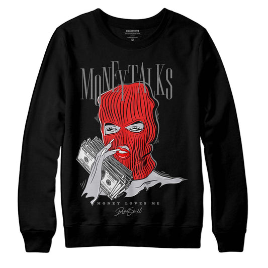 Grey Sneakers DopeSkill Sweatshirt Money Talks Graphic Streetwear - Black 