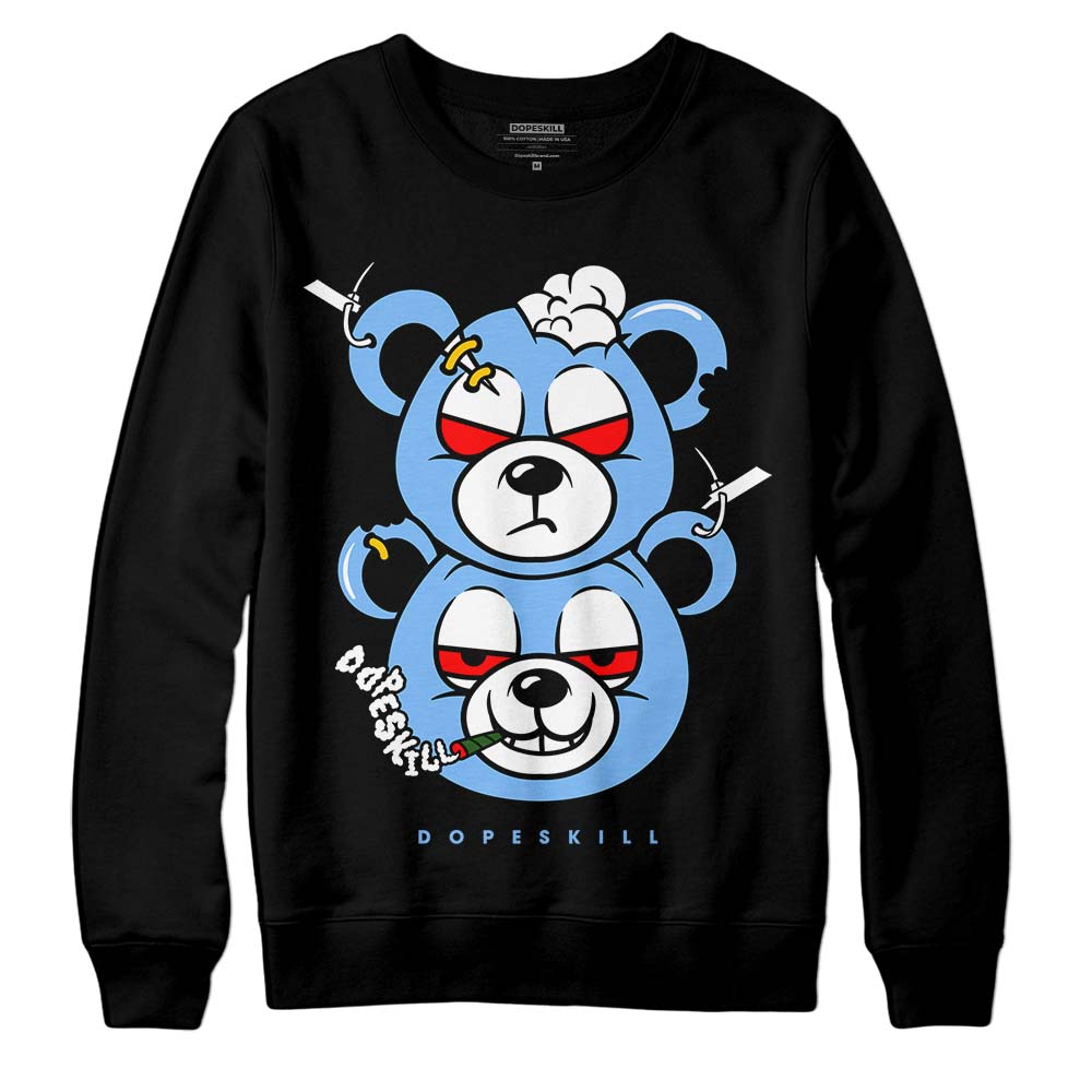 Jordan 9 Powder Blue DopeSkill Sweatshirt New Double Bear Graphic Streetwear - Black