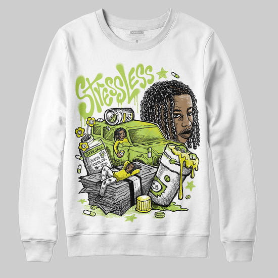 Jordan 13 Retro Bright Cactus DopeSkill Sweatshirt Stressless Graphic Streetwear - White 